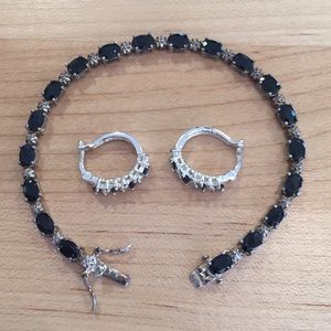 Silver Bracelet with Sapphires